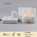 led rechargeable flameless moving wick tealight candles with holders